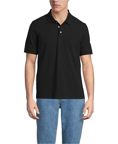 Lands' End Big & Tall Short Sleeve Performance Mesh Pique Polo