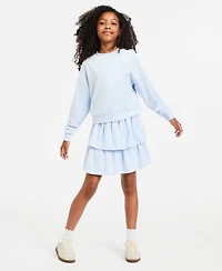 Epic Threads Girls' Xs-xl Bow Crewneck Sweatshirt and Ruffle Skirt, 2-Piece Set, Macy's Exclusive