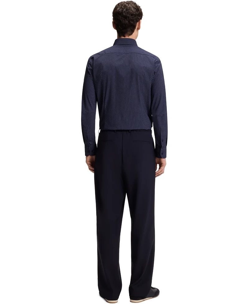 Boss by Hugo Men's Printed Performance-Stretch Fabric Slim-Fit Dress Shirt