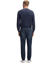 Boss by Hugo Men's Stretch Cotton Contrast Stitching Tapered-Fit Jeans