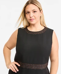 Kasper Plus Sleeveless Sheath Dress