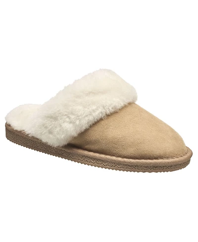 French Connection Women's Sheepskin Scuff Slate