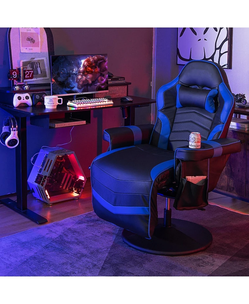 Gouun Massage Video Gaming Recliner Chair with Adjustable Height and Footrest