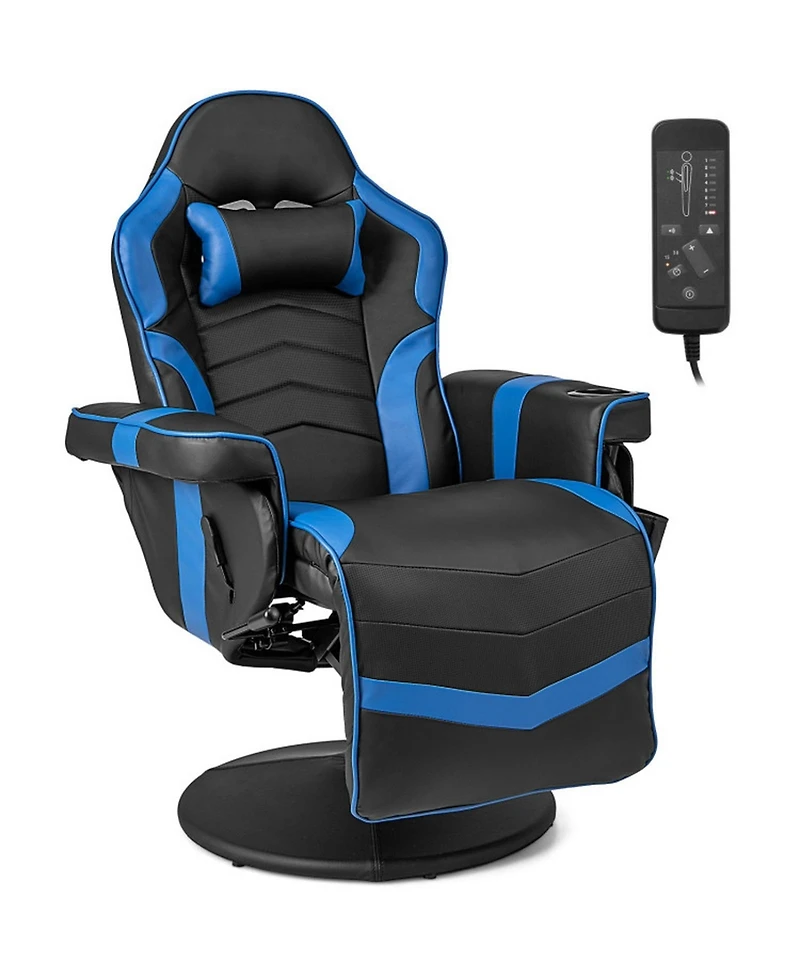 Gouun Massage Video Gaming Recliner Chair with Adjustable Height and Footrest