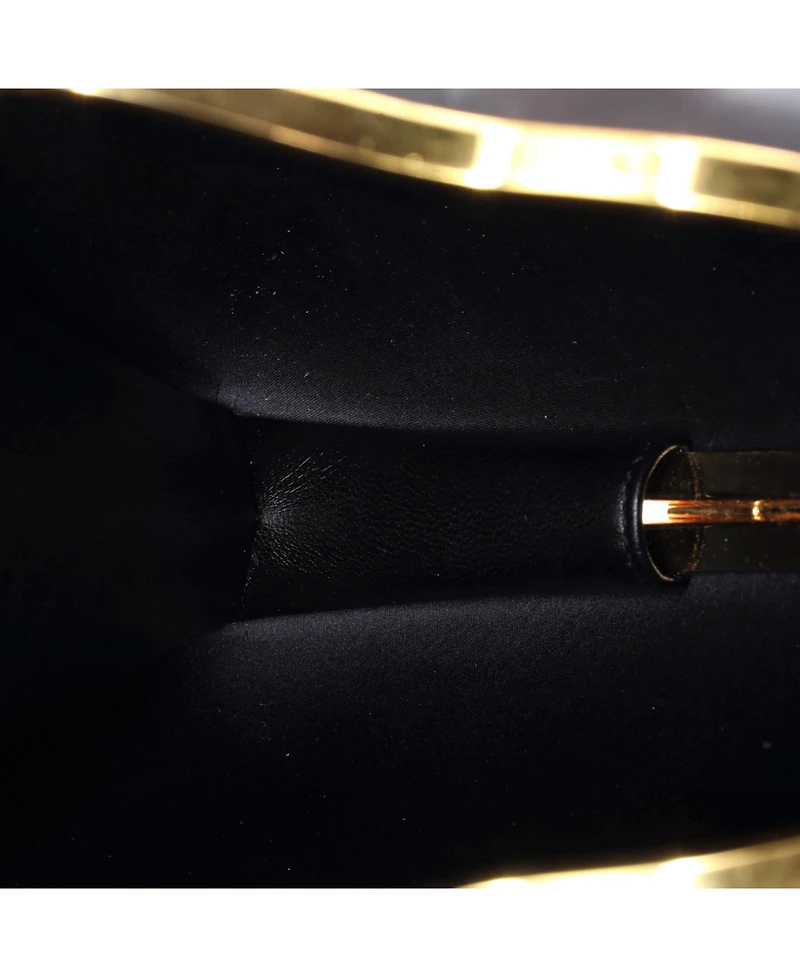 Pre-Owned Saint Laurent Small Love Heart Chain Box Clutch Leather