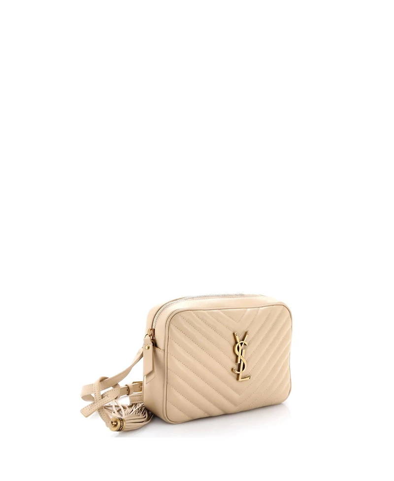 Pre-Owned Saint Laurent Small Lou Camera Bag Matelasse Chevron Leather