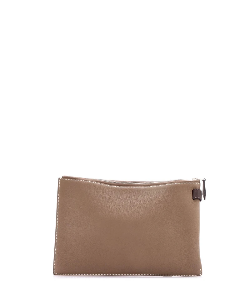 Pre-Owned HERMES 30 Cabavertige Pouch Leather