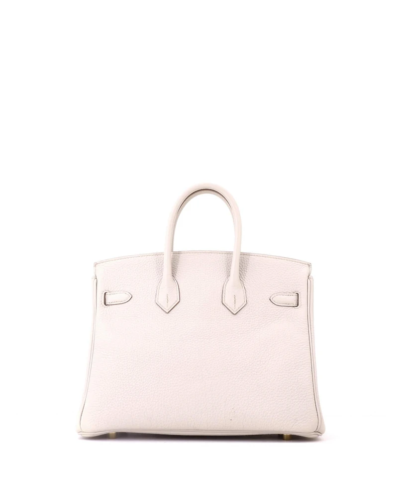 Pre-Owned HERMES Birkin 25 Handbag Light Togo with Gold Hardware