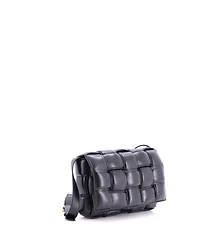 Pre-Owned Bottega Veneta Cassette Crossbody Bag Padded Maxi Intrecciato Leather