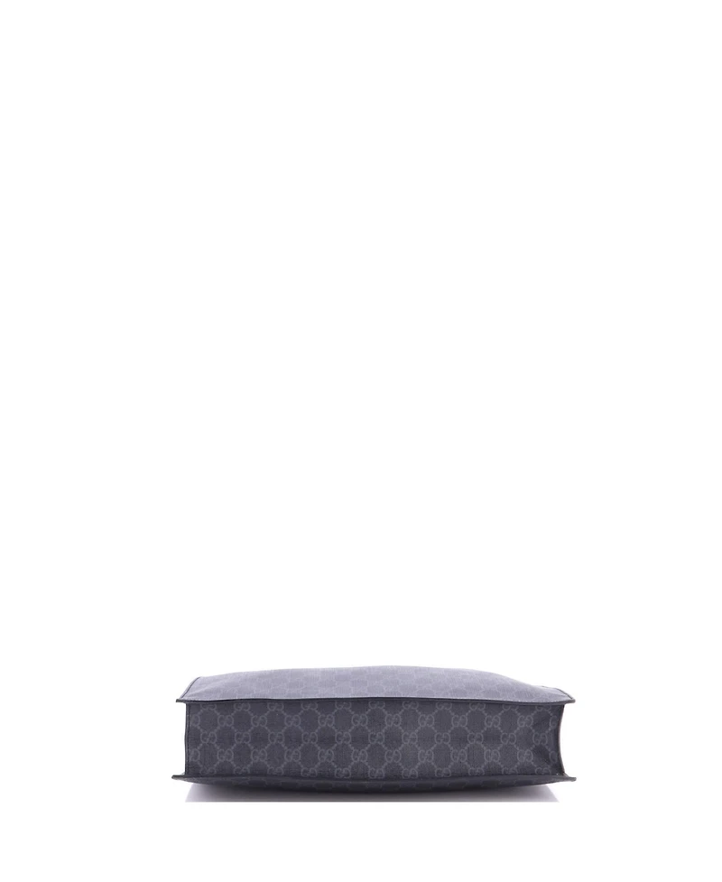 Pre-Owned Gucci Tall Convertible Soft Open Tote Gg Coated Canvas