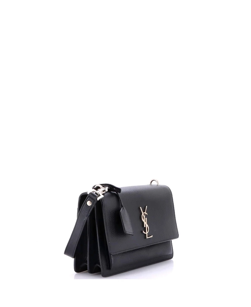 Pre-Owned Saint Laurent Medium Sunset Satchel Leather