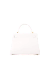 Pre-Owned HERMES Kelly 28 Handbag White Evercolor with Gold Hardware