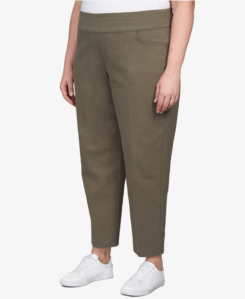 Alfred Dunner Plus Super Stretch Short Length Pants