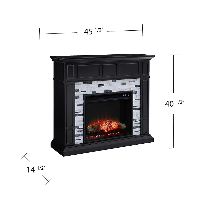 Augusta Home Drovling Marble Electric Fireplace