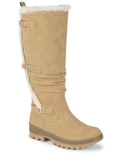 Baretraps Women's Navia Zipper Tall Round Toe Boots