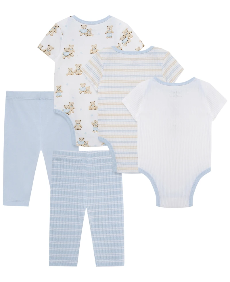Little Me Baby Boys' Short-Sleeve Bodysuit and Pants, 2-Piece Set