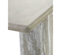 Bernhardt Arcadia 68" White Oak Wire-Brushed Clay Console Table