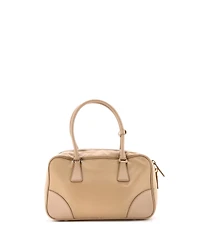 Pre-Owned Prada Medium Re-Edition 1978 Bauletto Bag Re-Nylon with Saffiano Leather
