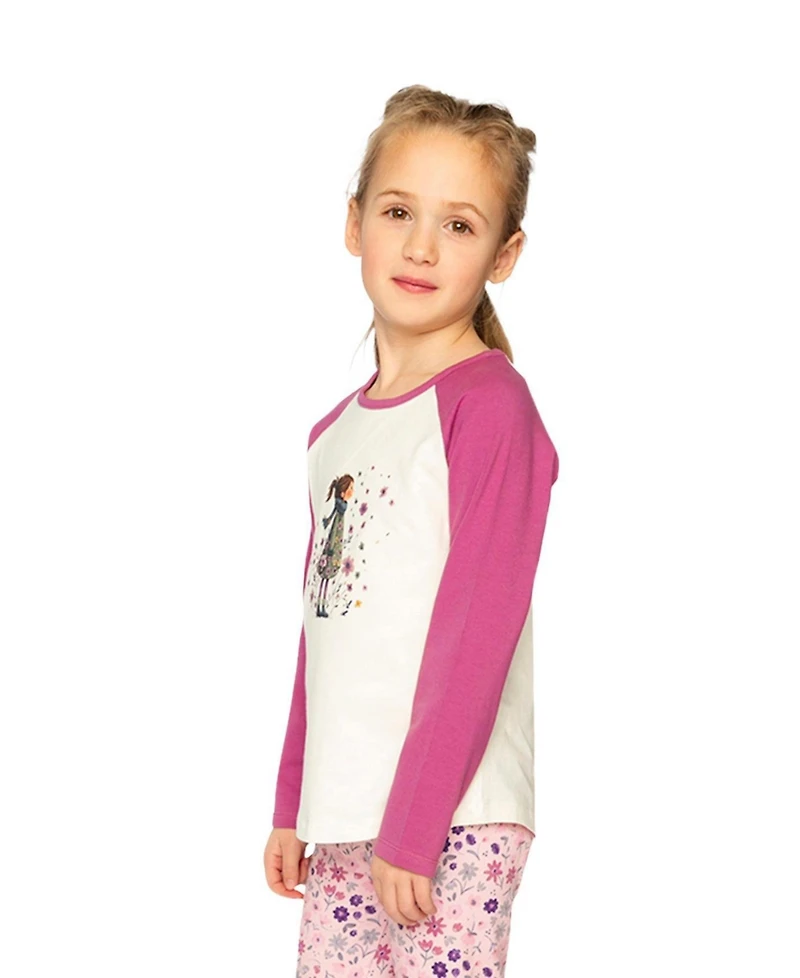 Deux par Toddler Girls 2T- 5T Raglan Organic Cotton T-Shirt