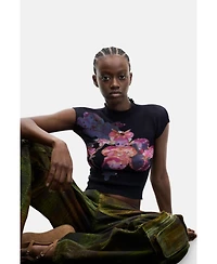 Desigual Women's Printed High Neck Blouse