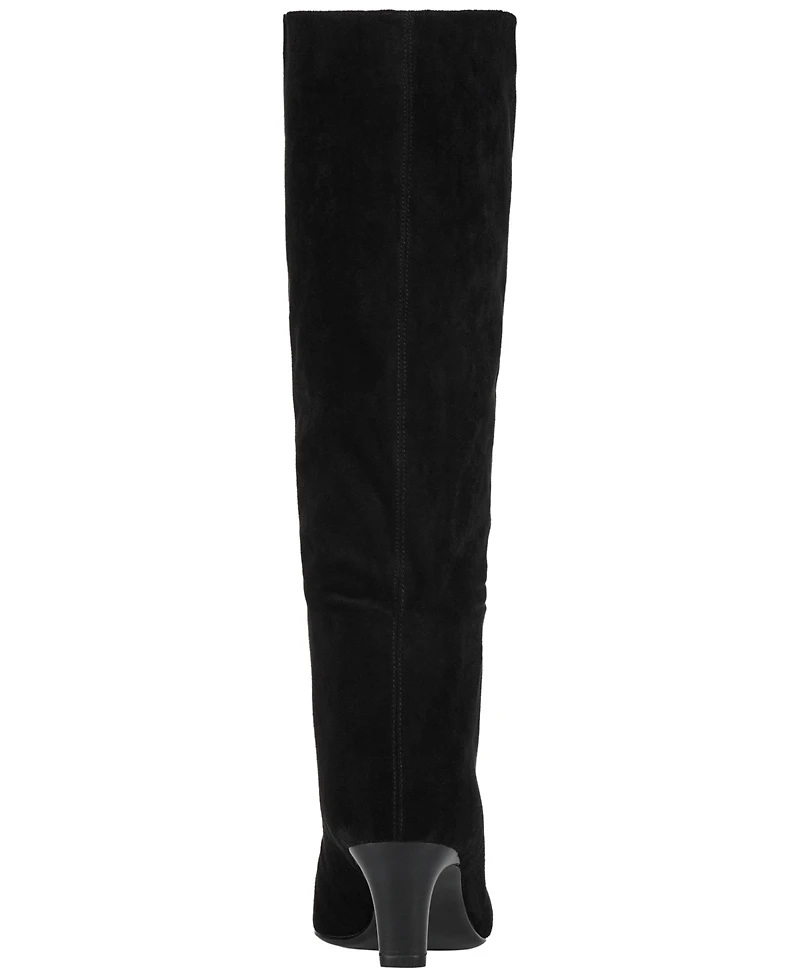 Jeffrey Campbell Women's Trixxie Kitten Heel Stovepipe Knee High Boots