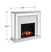 Augusta Home Trandling Mirrored Electric Fireplace