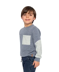 Deux par Toddler Boys 2T- 5T Color block Brushed Jersey Top with Chest Pocket