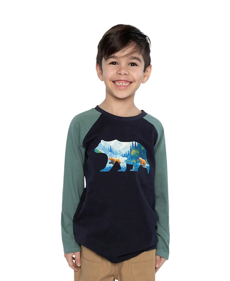 Deux par Deux Toddler Boys 2T- 5T Raglan T-Shirt