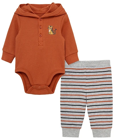 Little Me Baby Boys' Tiger Long-Sleeve Bodysuit and Pants, 2-Piece Set