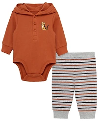 Little Me Baby Boys' Tiger Long-Sleeve Bodysuit and Pants, 2-Piece Set
