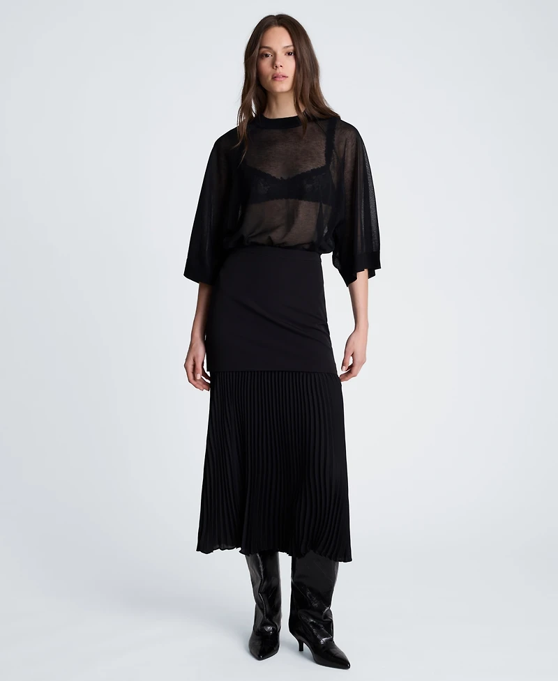 Kenneth Cole Women's Pleated Maxi Skirt