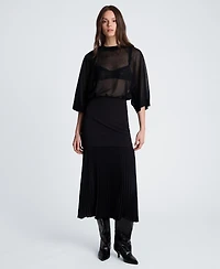 Kenneth Cole Women's Pleated Maxi Skirt