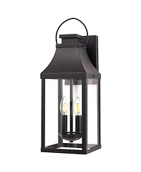 Midola 20" Outdoor Wall Light, Porch Light Outdoor Wall Sconce Lantern, 2-Light Modern Exterior Lighting Fixture Wall Mount for House Garage