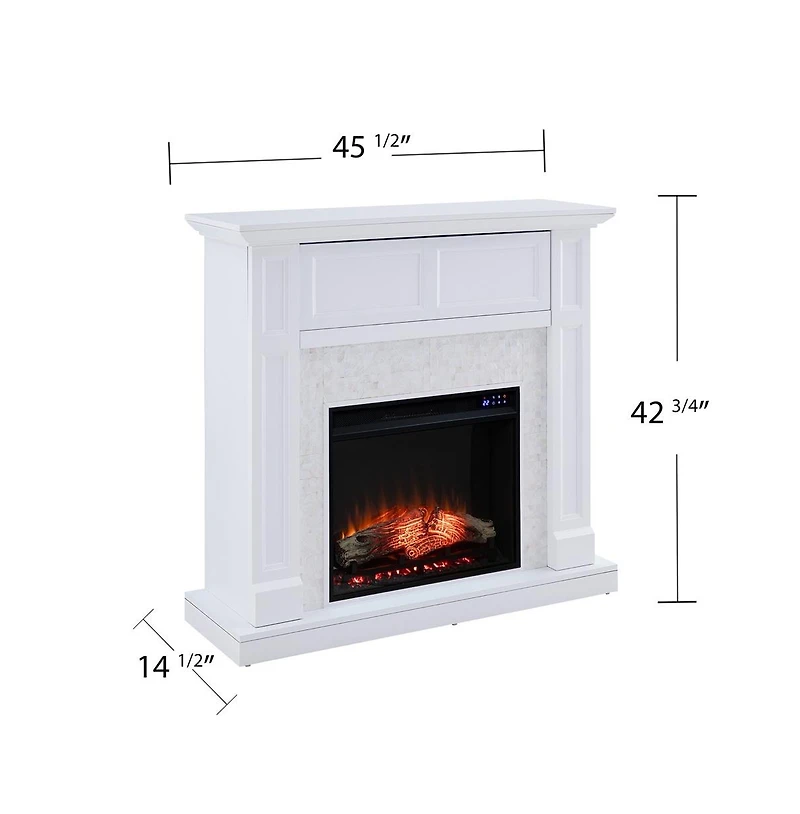 Augusta Home Nobleman Media Fireplace with Tile Surround