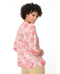 Olsen Women's Ornamental Botanic Print Tunic Shirt