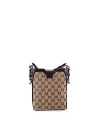 Pre-Owned Gucci Mini Bucket Bag Gg Canvas with Leather