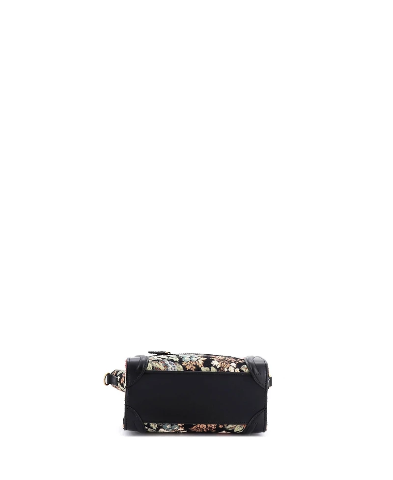 Pre-Owned Celine Nano Luggage Bag Printed Jacquard and Leather