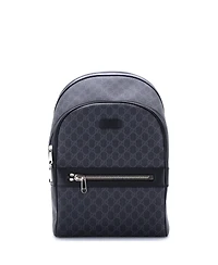 Pre-Owned Gucci Medium Front Zip Pocket Backpack Gg Coated Canvas