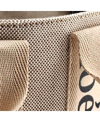 Pre-Owned Chloe Small Woody Tote Canvas with Leather