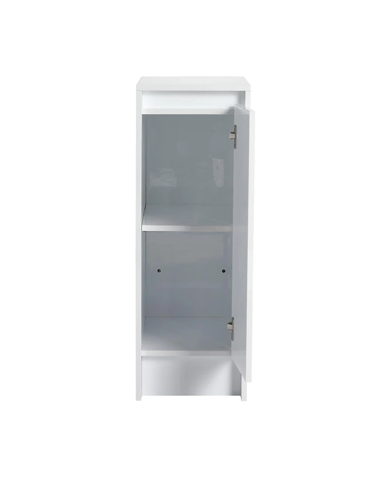 Sillysis 31.5 Inch Modern Bathroom Vanity with Ceramic Sink, Soft Close Doors, Small Storage Cabinet, Adjustable Faucet Hole