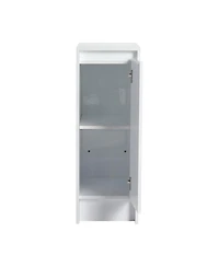 Sillysis 31.5 Inch Modern Bathroom Vanity with Ceramic Sink, Soft Close Doors, Small Storage Cabinet, Adjustable Faucet Hole