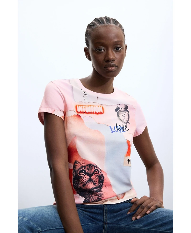 Desigual Women's Printed T-shirt 100% cotton