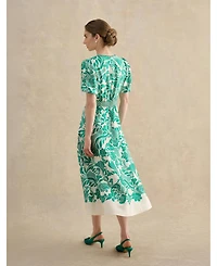 Hobbs London Trelissick V-Neck Fit Flare Dress