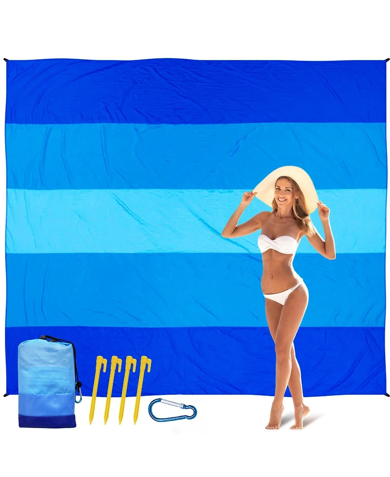 Cowin Beach Blanket Outdoor Waterproof Sandproof Beach Mat Picnic Blanket Camping in Hiking 79 X 83