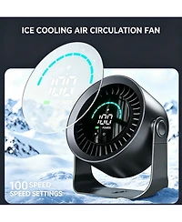 Cowin Usb-c Rechargeable Desk Fan - Touch Control, 3000mAh, 5 Speeds, Led Display