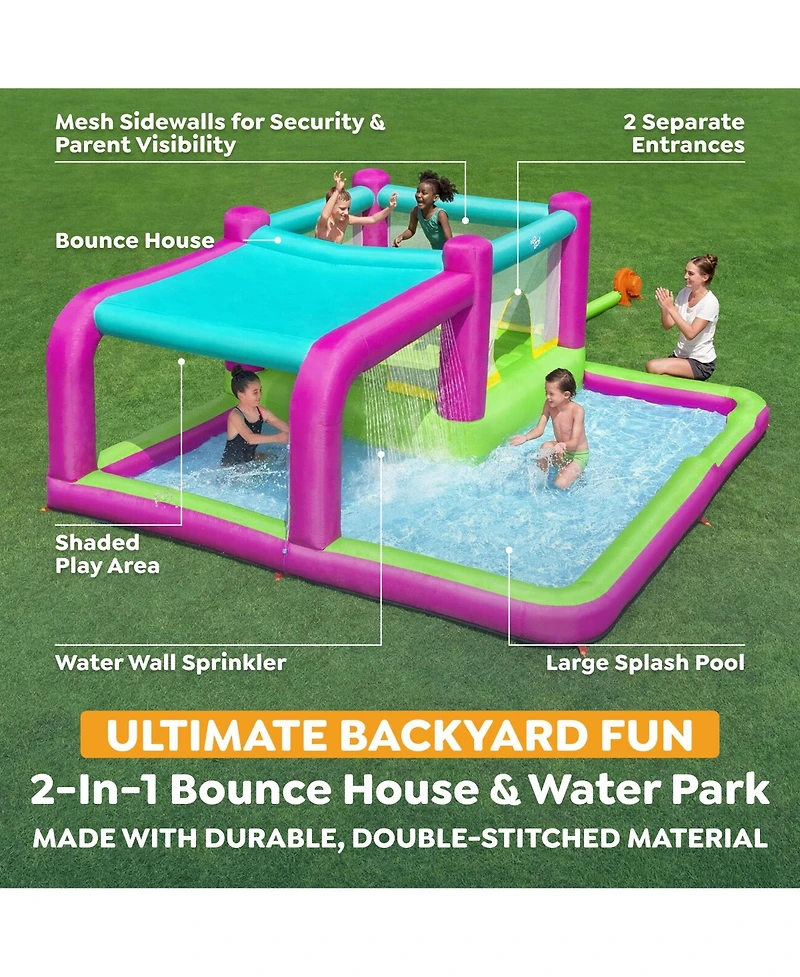 Bestway H2OGO! Bouncin' Bay Kids Inflatable Mega Water Park Outdoor Splash Pool