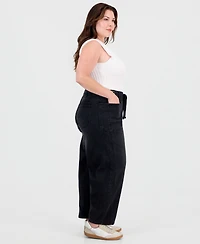 And Now This Trendy Plus Tie-Waist Barrel Jeans, Macy's Exclusive