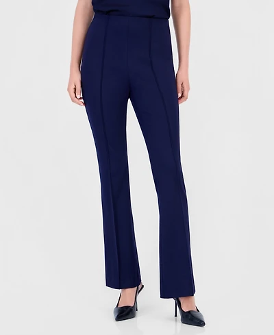 Bar Iii Women's Pull-on Flare Mid-Rise Pants, Macy's Exclusive