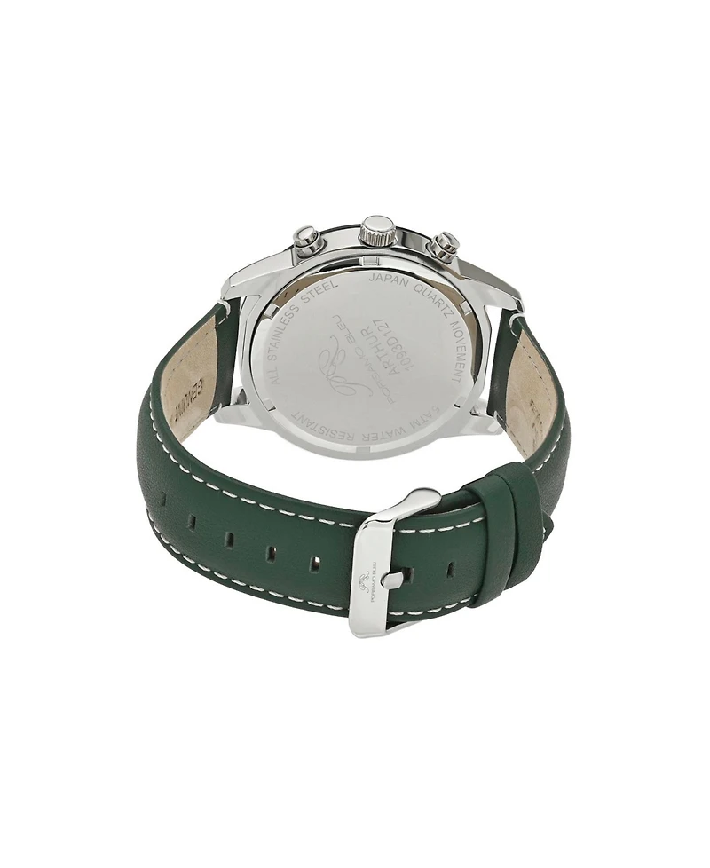 Porsamo Bleu Men's Arthur Genuine Leather Band Watch 1093DARL