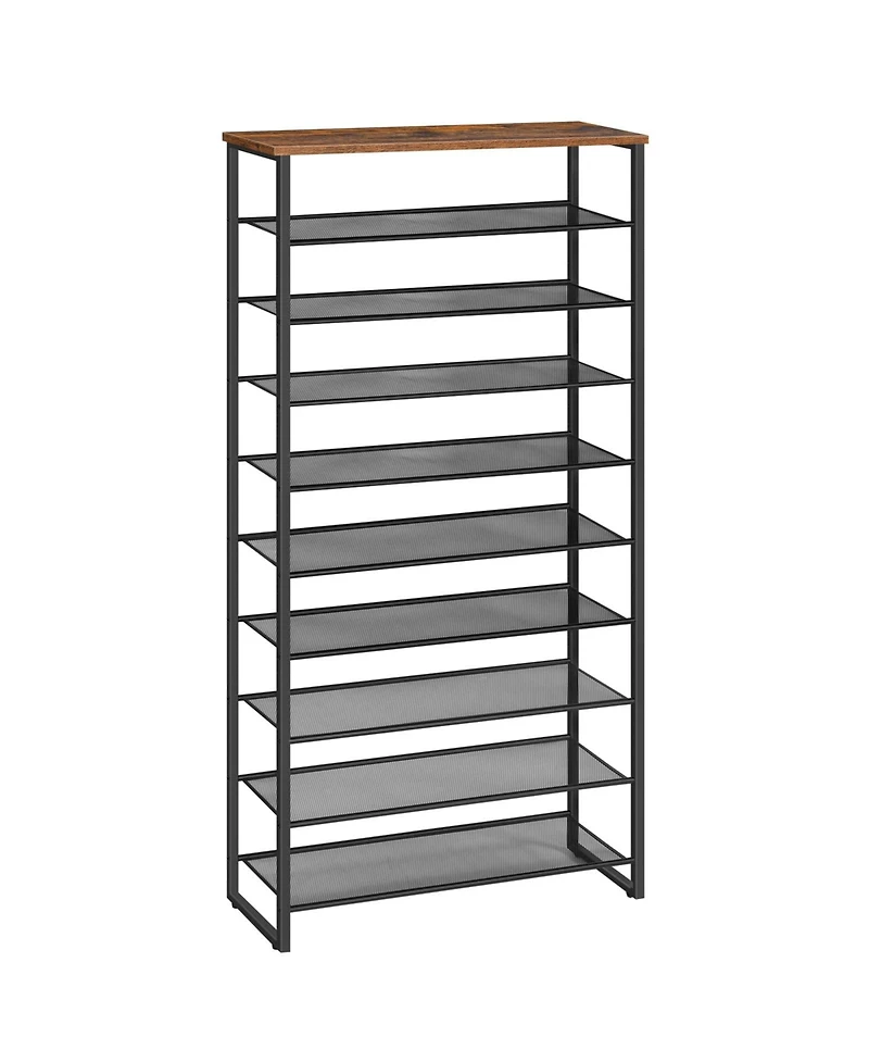 Slickblue 10-Tier Shoe Rack 29.5" Long for 36-40 Pairs Shoes